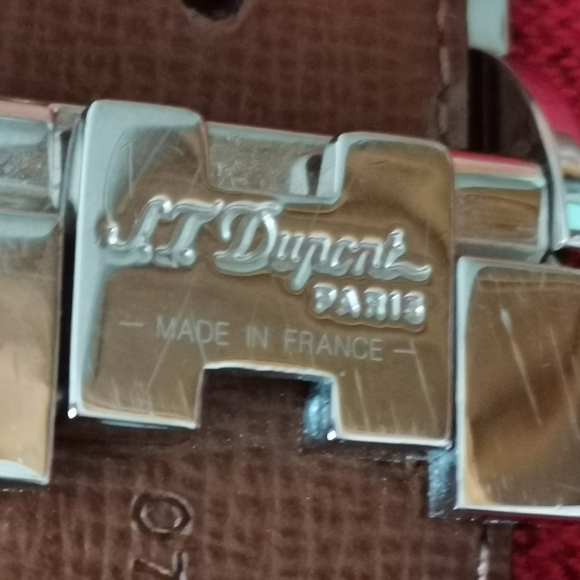 S.T. Dupont Reversible Black and Brown Leather Belt - Picture 6 of 8